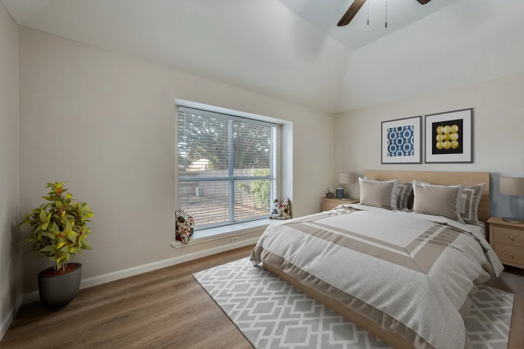 Virtually staged bedroom