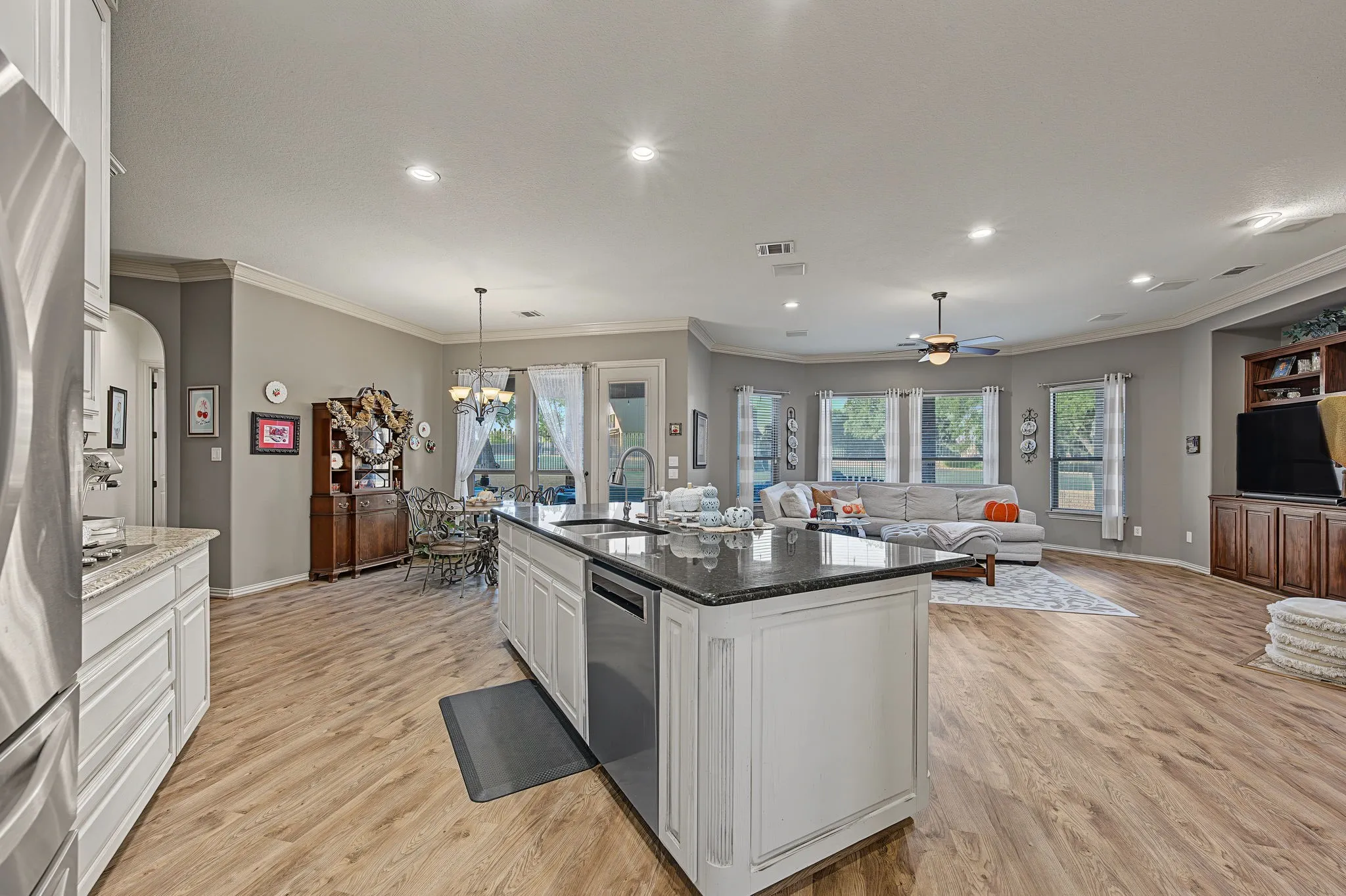 Kitchen centrally located in the heart of the home.