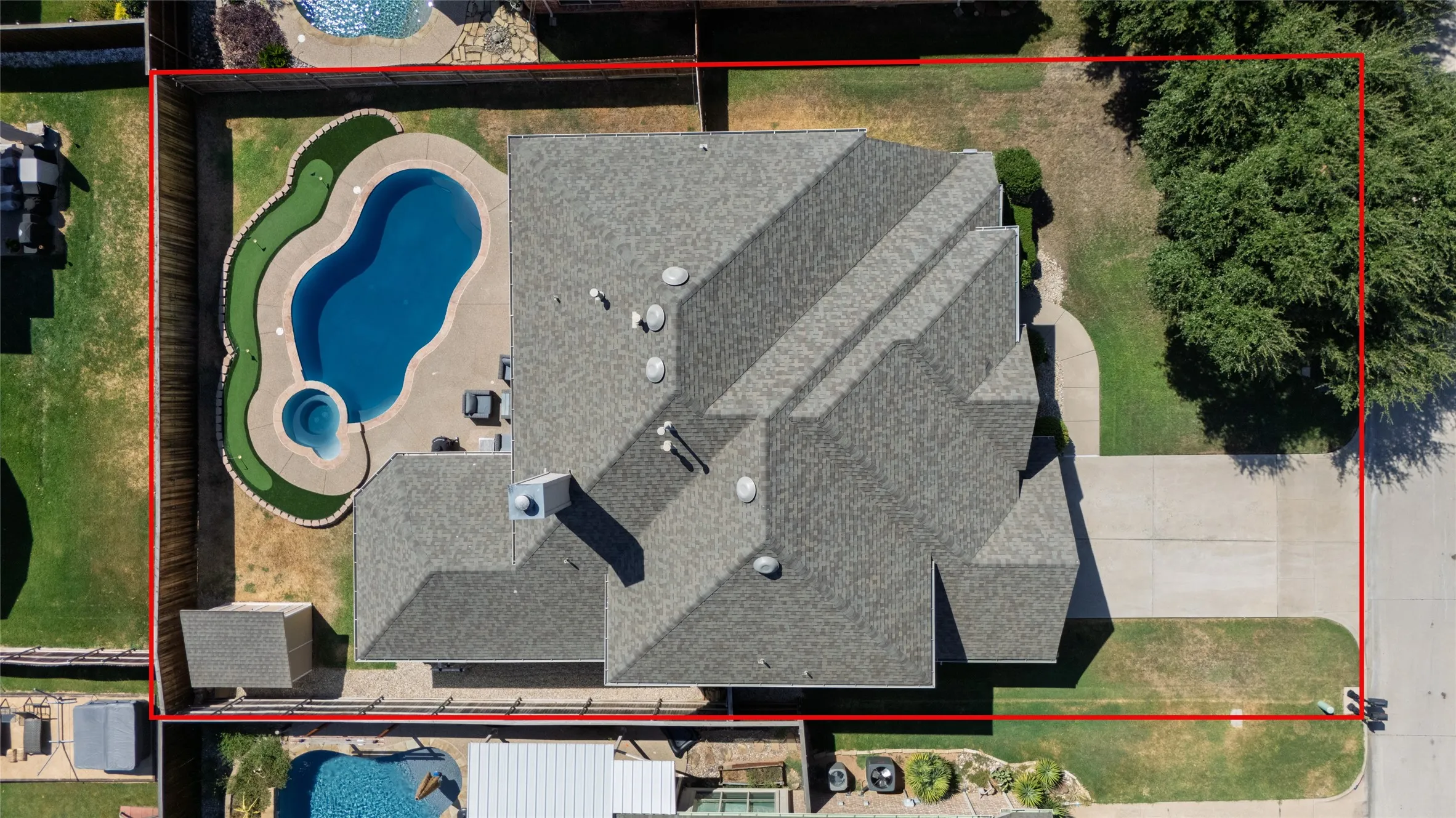 Ariel view of the property