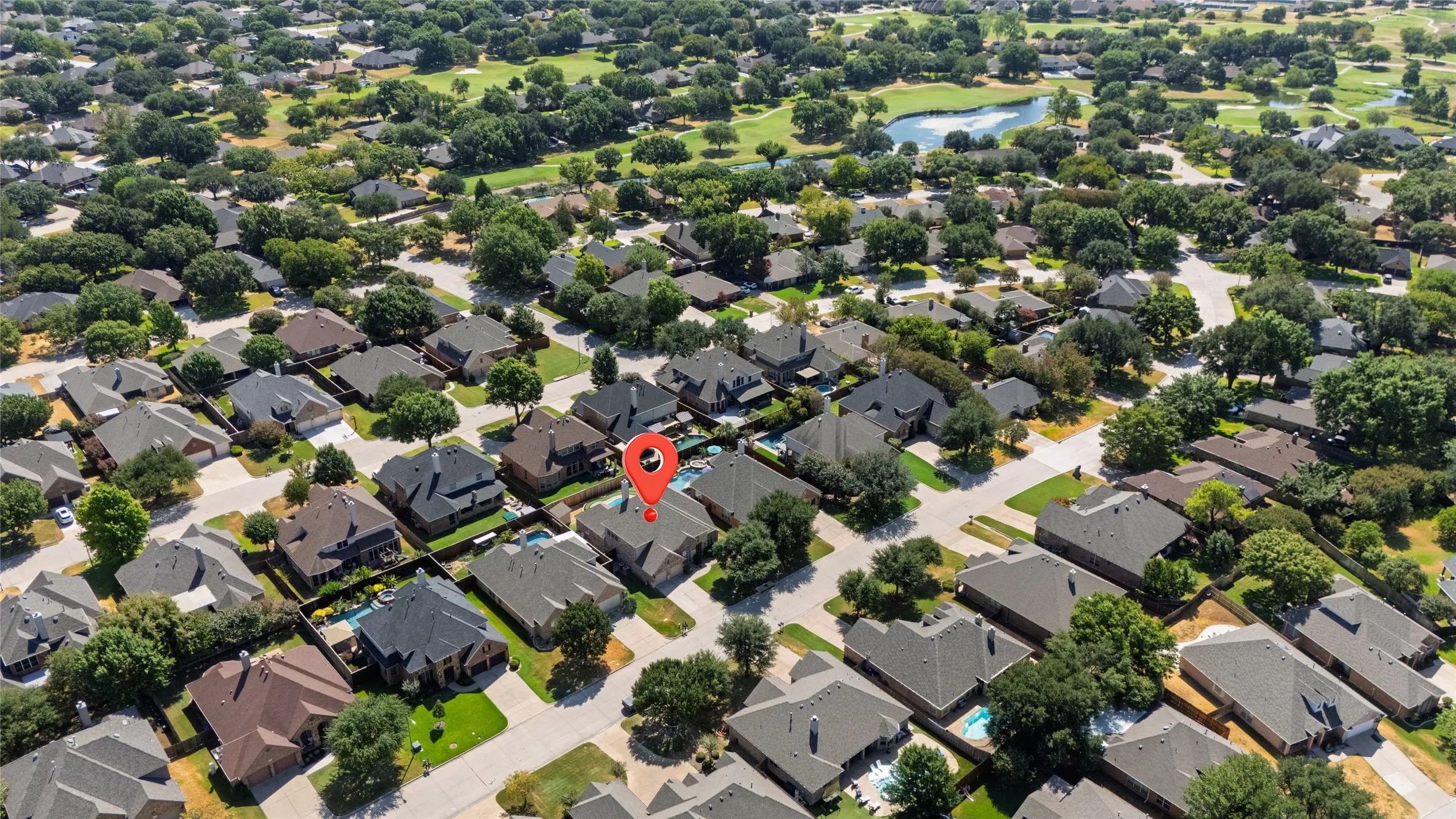 Ariel view of property in relationship to Walnut Creek Country Club