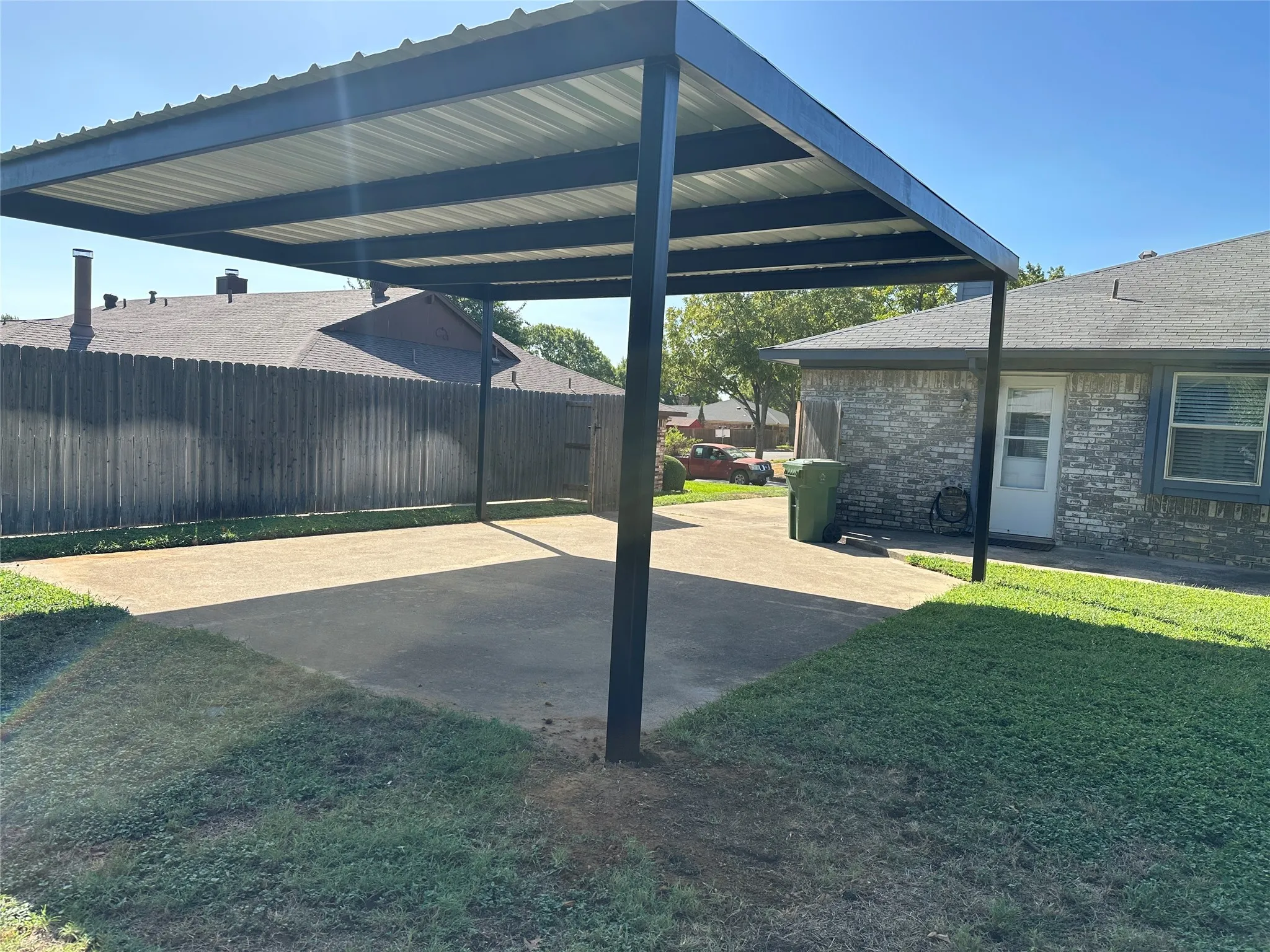 Carport at rear yard