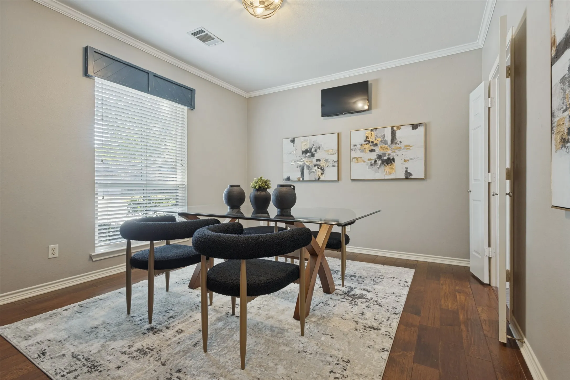 This room can function as an office, formal dining room or however you need it to be used.