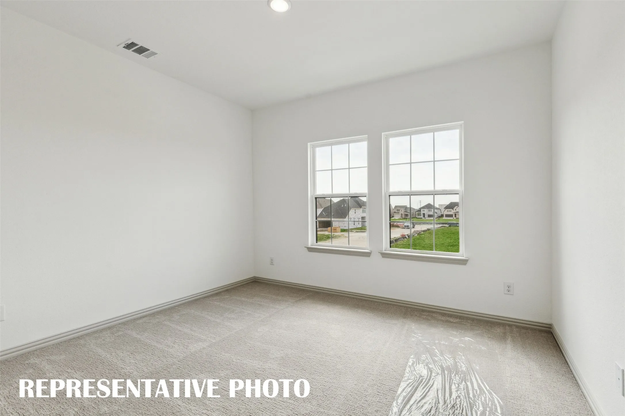 Our Betty plan features two nicely sized secondary bedrooms.  REPRESENTATIVE PHOTO