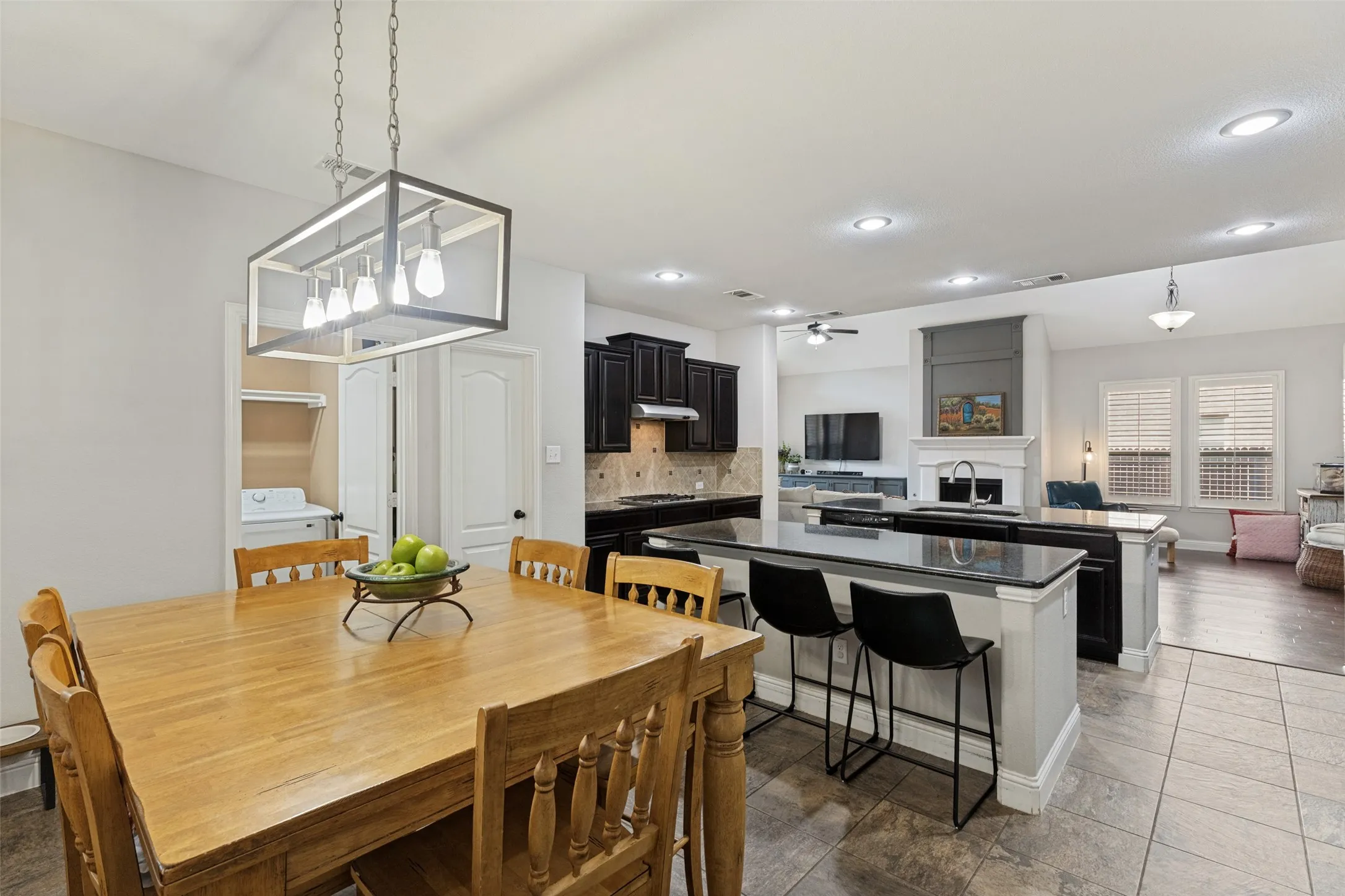 Dining area in eat in kitchen