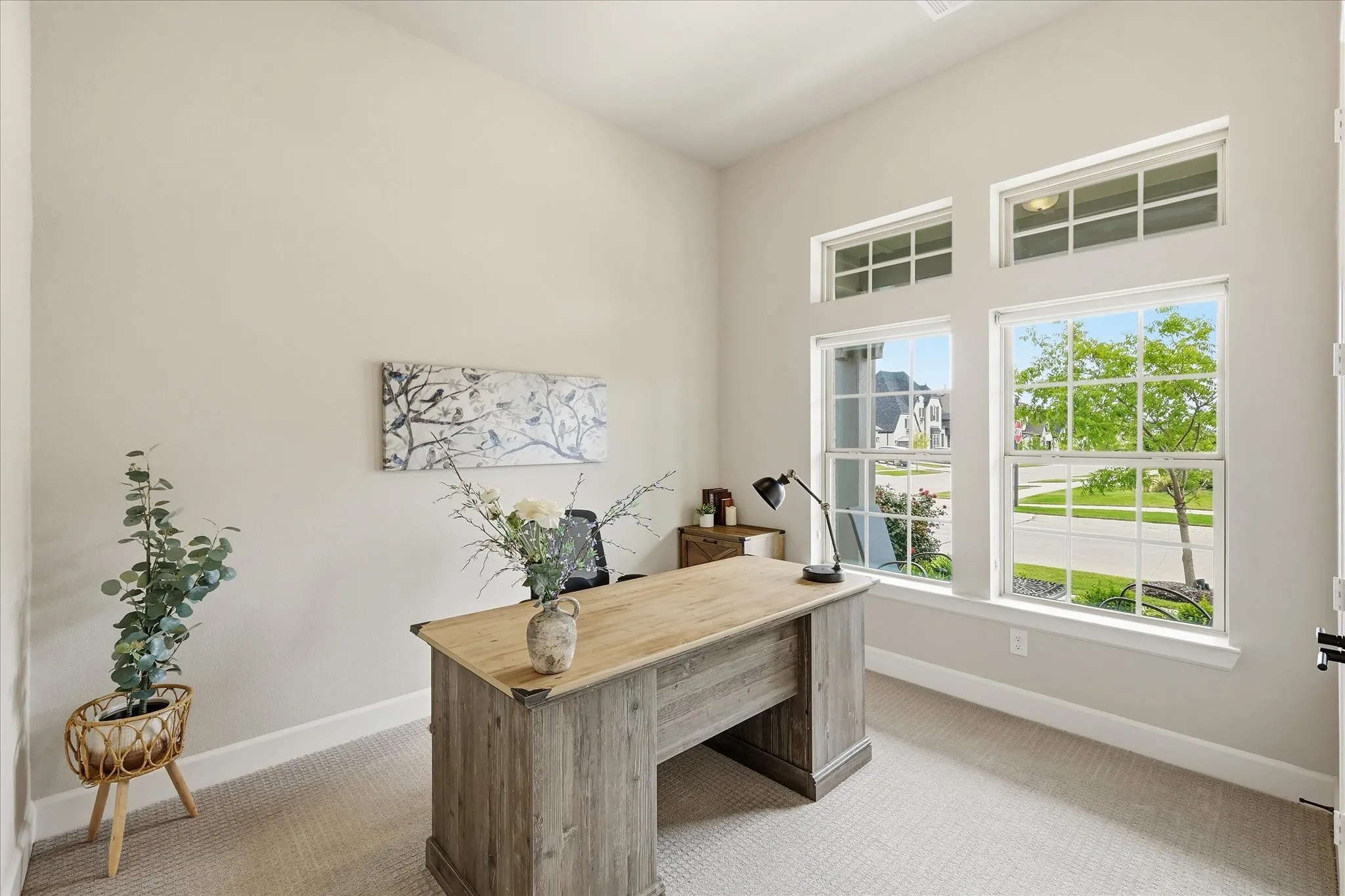 Frist floor bedroom used as an office.