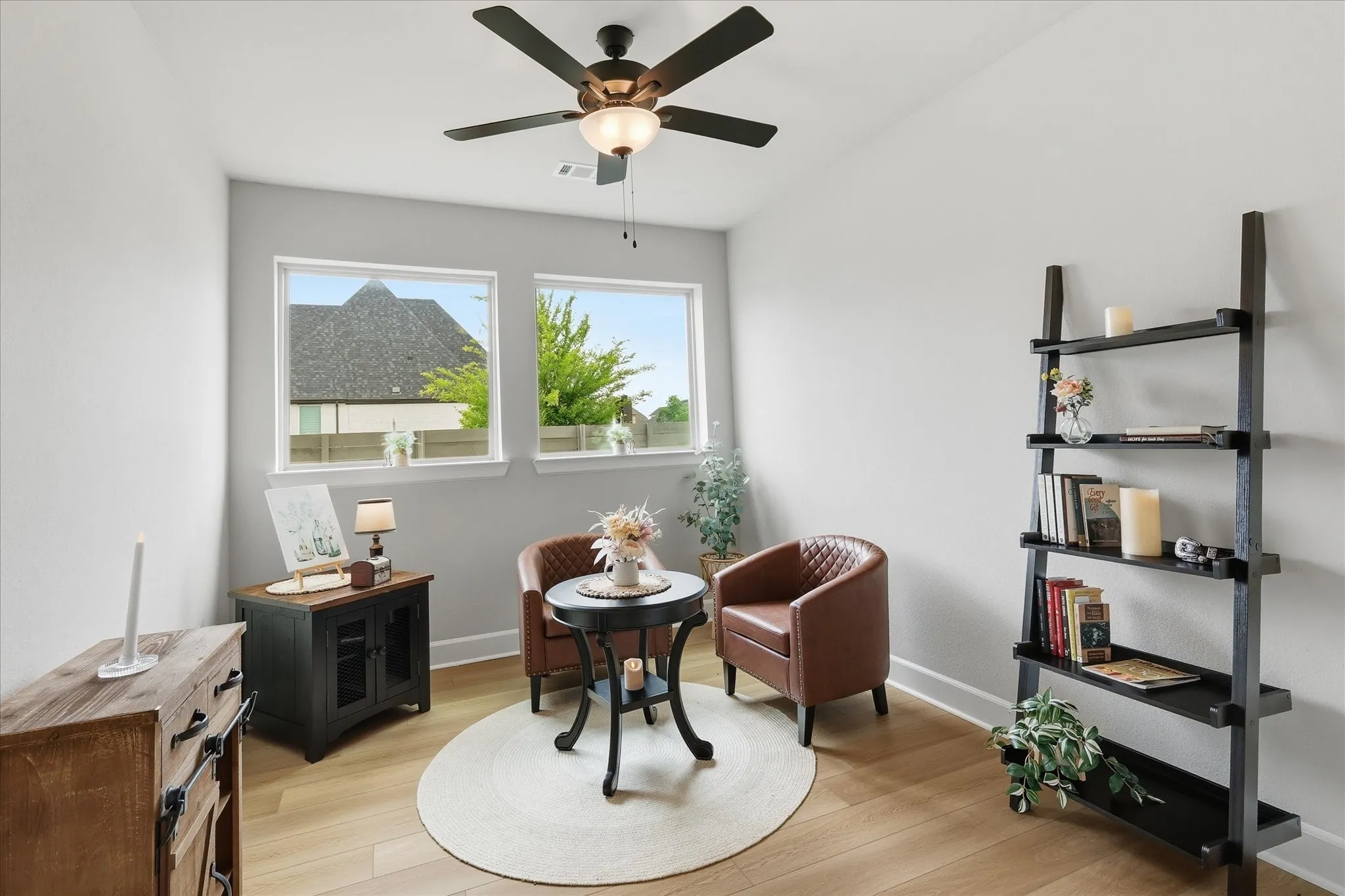 Office being used as a sitting area.