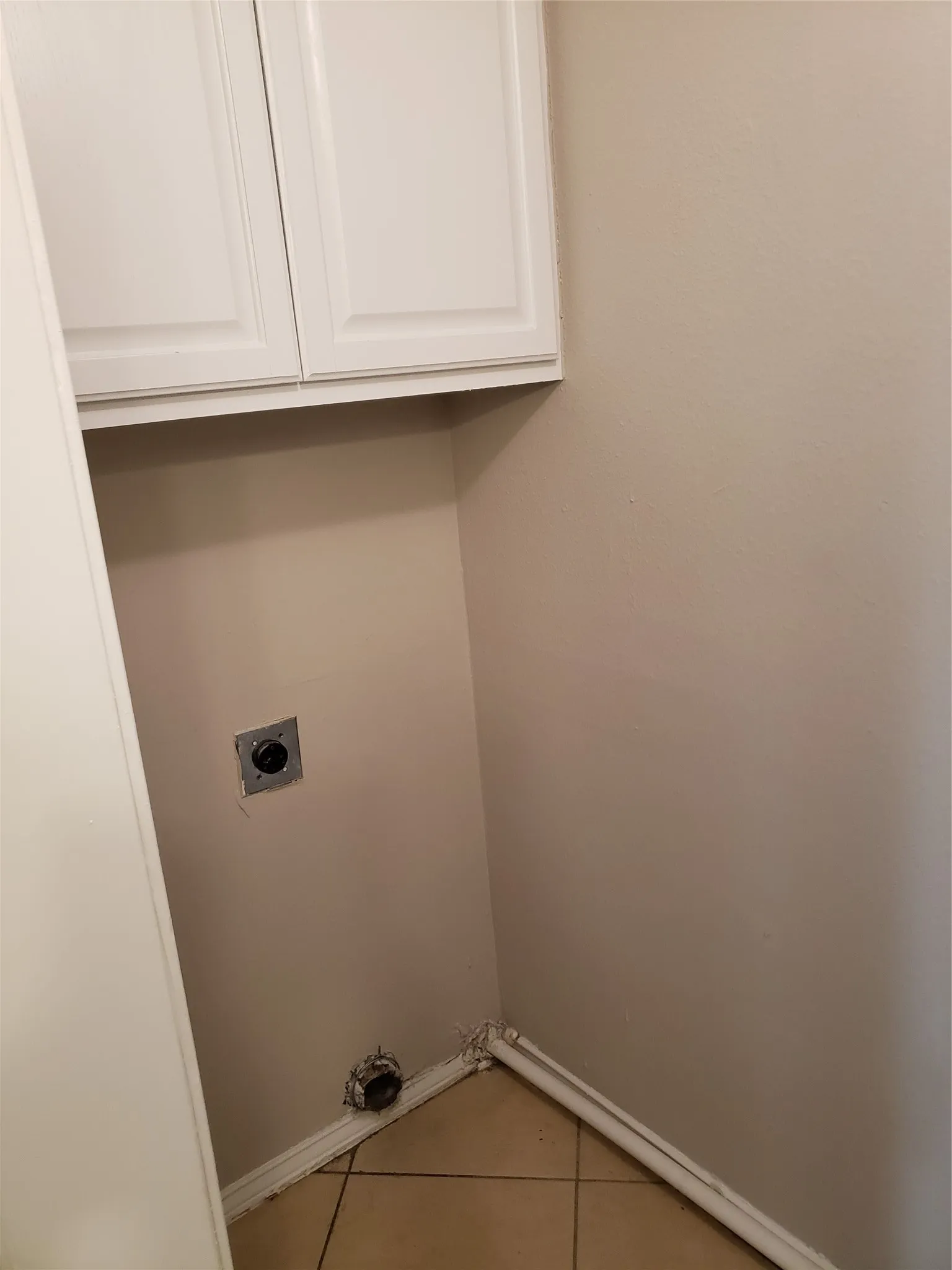 808 - Dryer would be located here, with cabinet above.