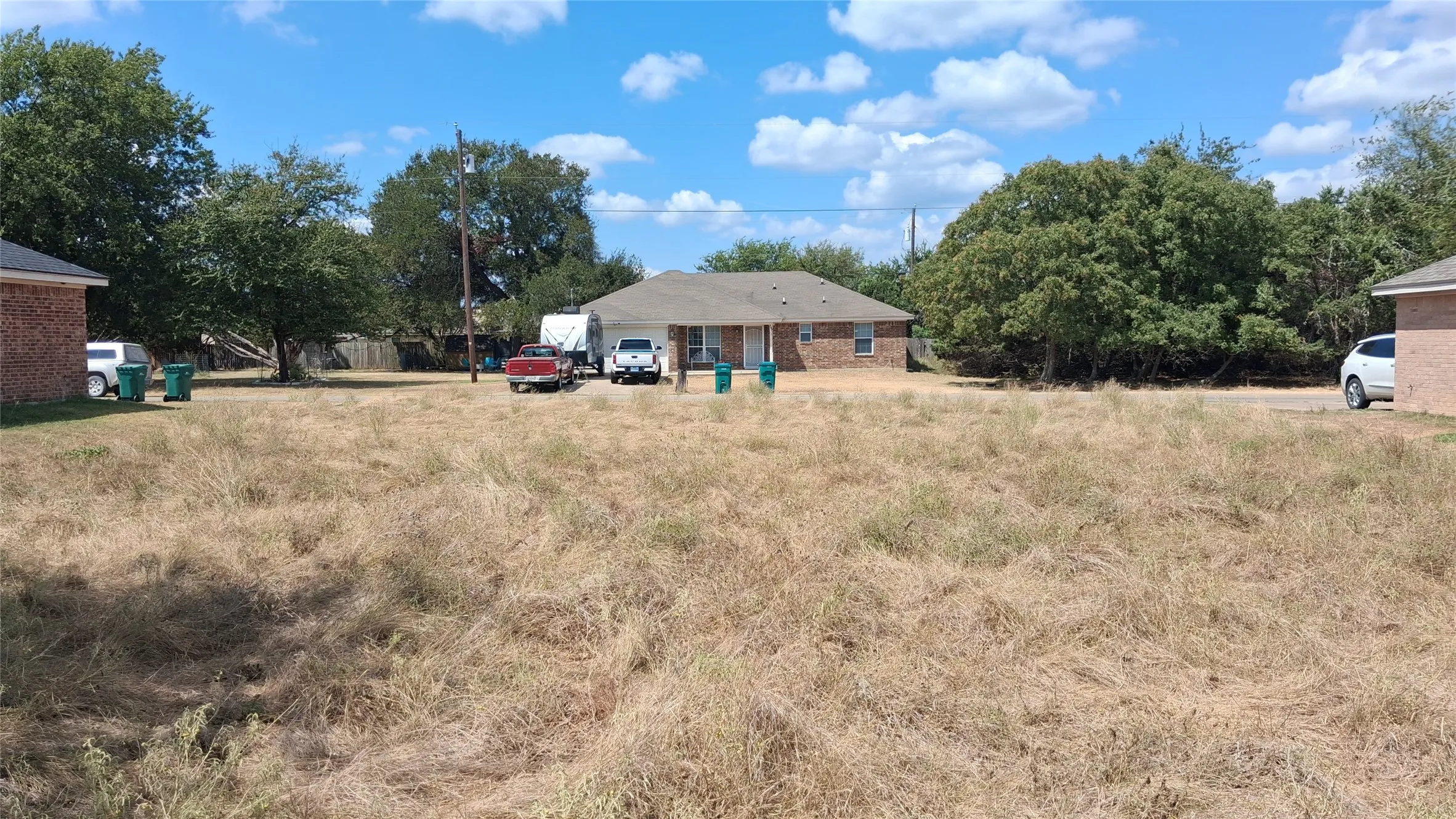 Back of the lot looking toward the street