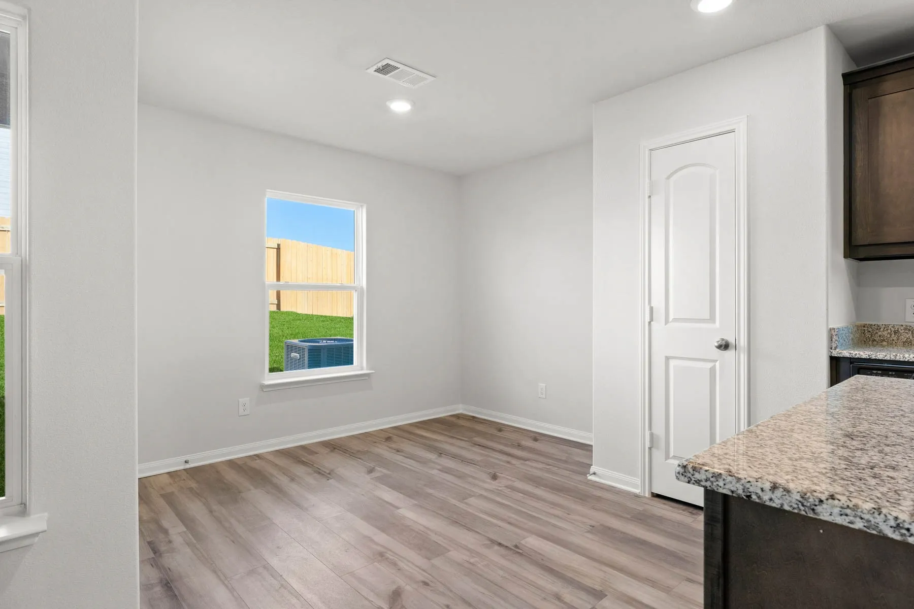 Dining area featuring light wood-type flooring