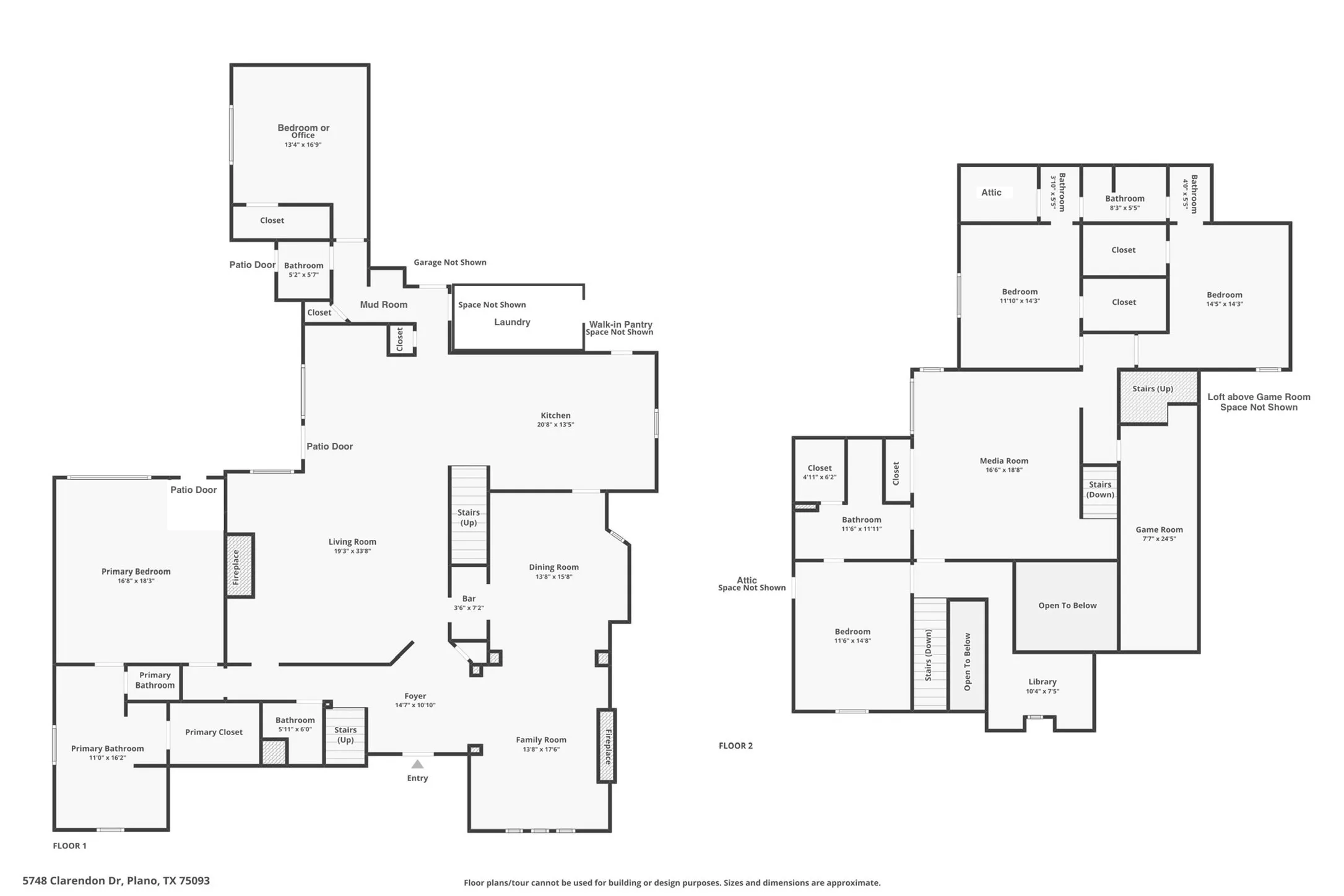 Flexible floor plan with 2 bedrooms downstairs (one used as home office).
