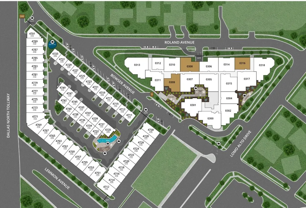 Map of the ALTO Highland Park Campus
