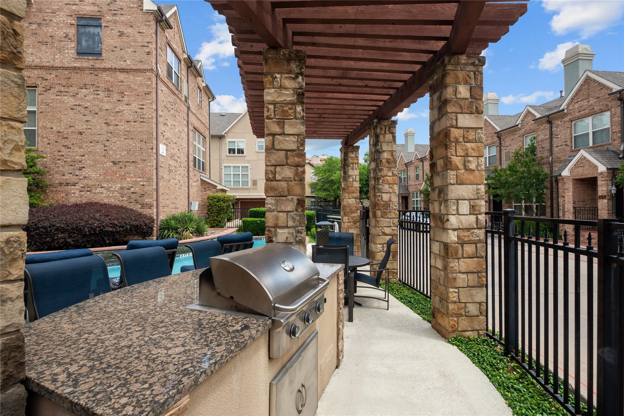 Grilling area by the community pool