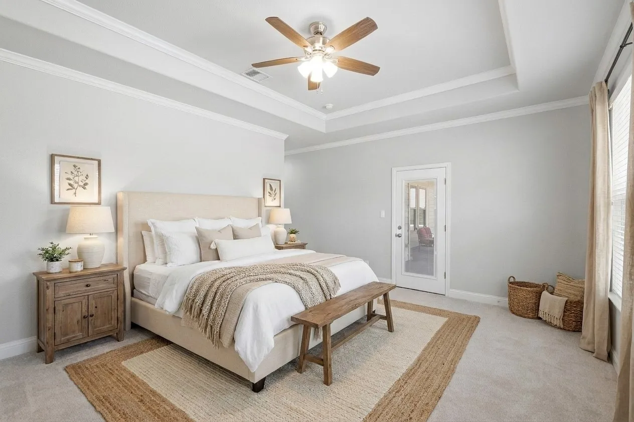 Primary Bedroom with access to the patio.