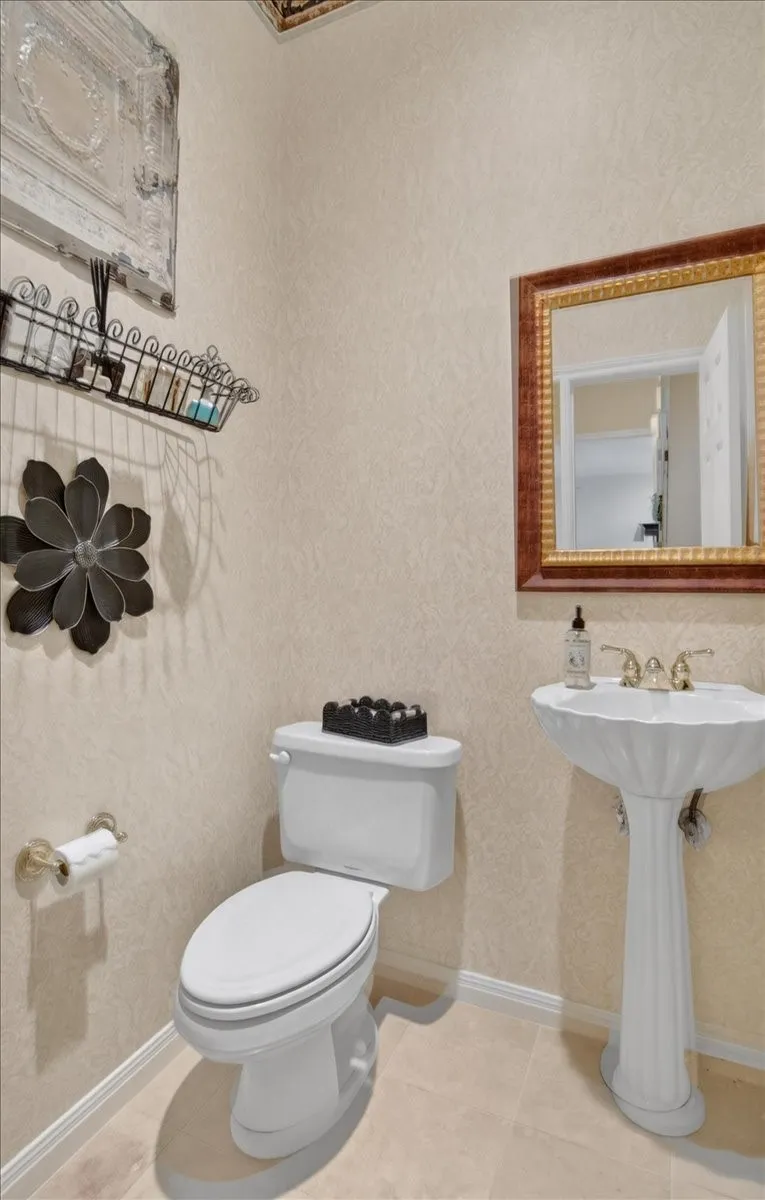 half bath off living room and entry