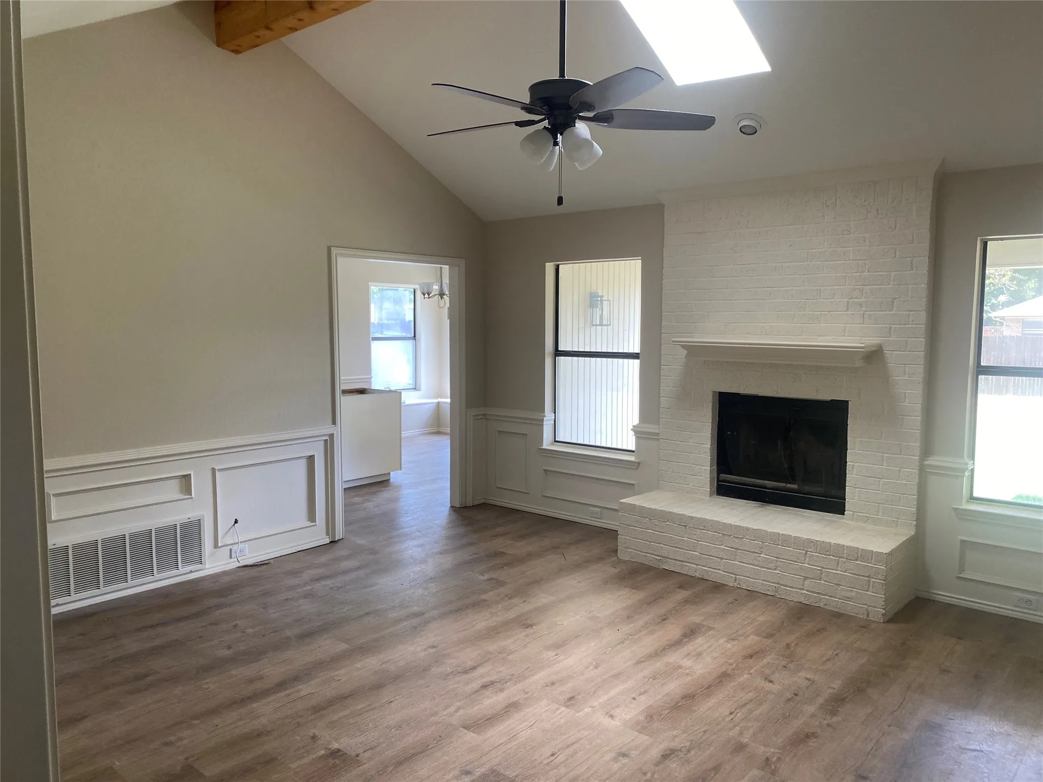 Fire Place as a center piece to the spacious living room.
