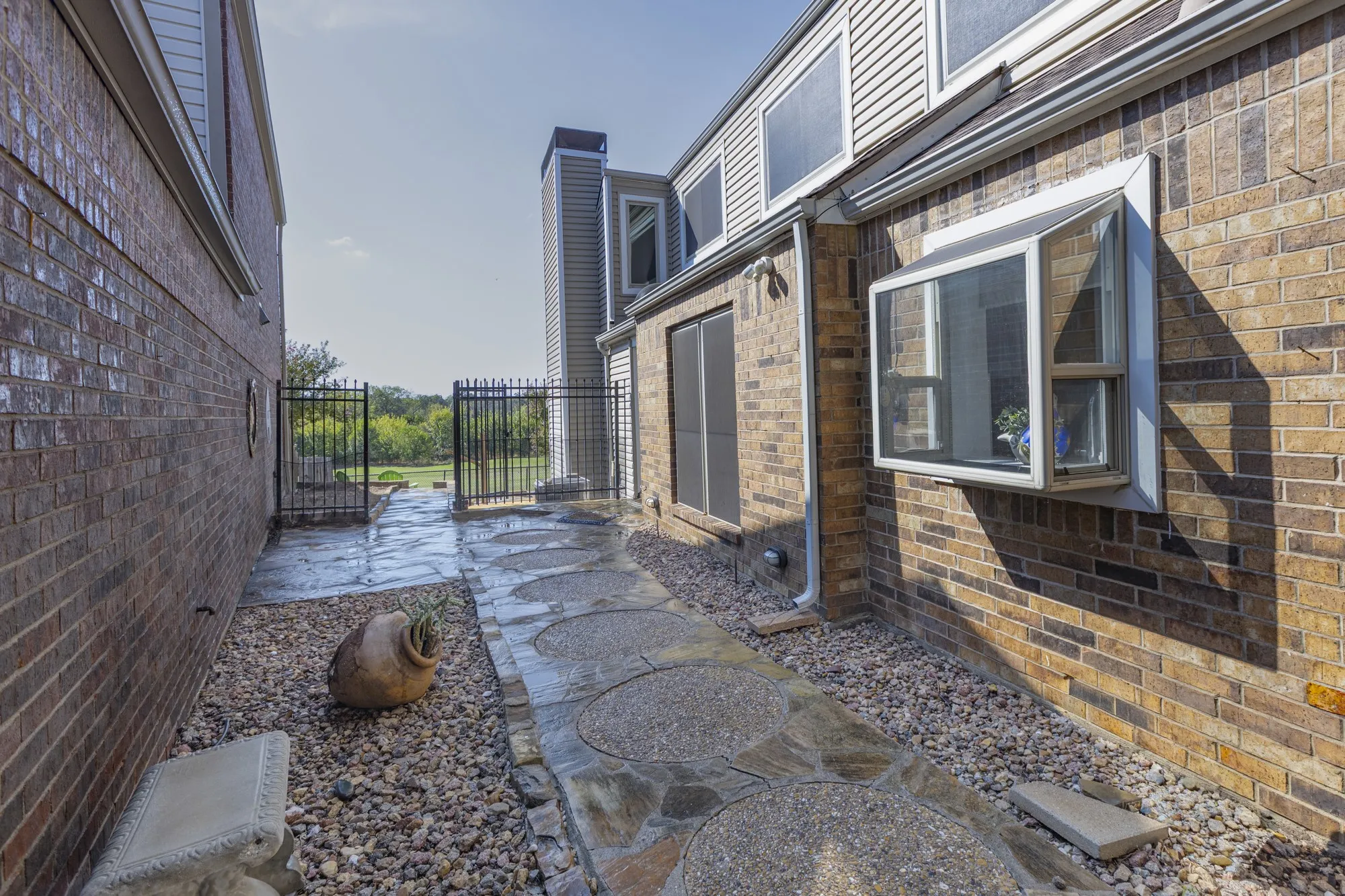 Pavers and Stone walkway leading to Side Entrance