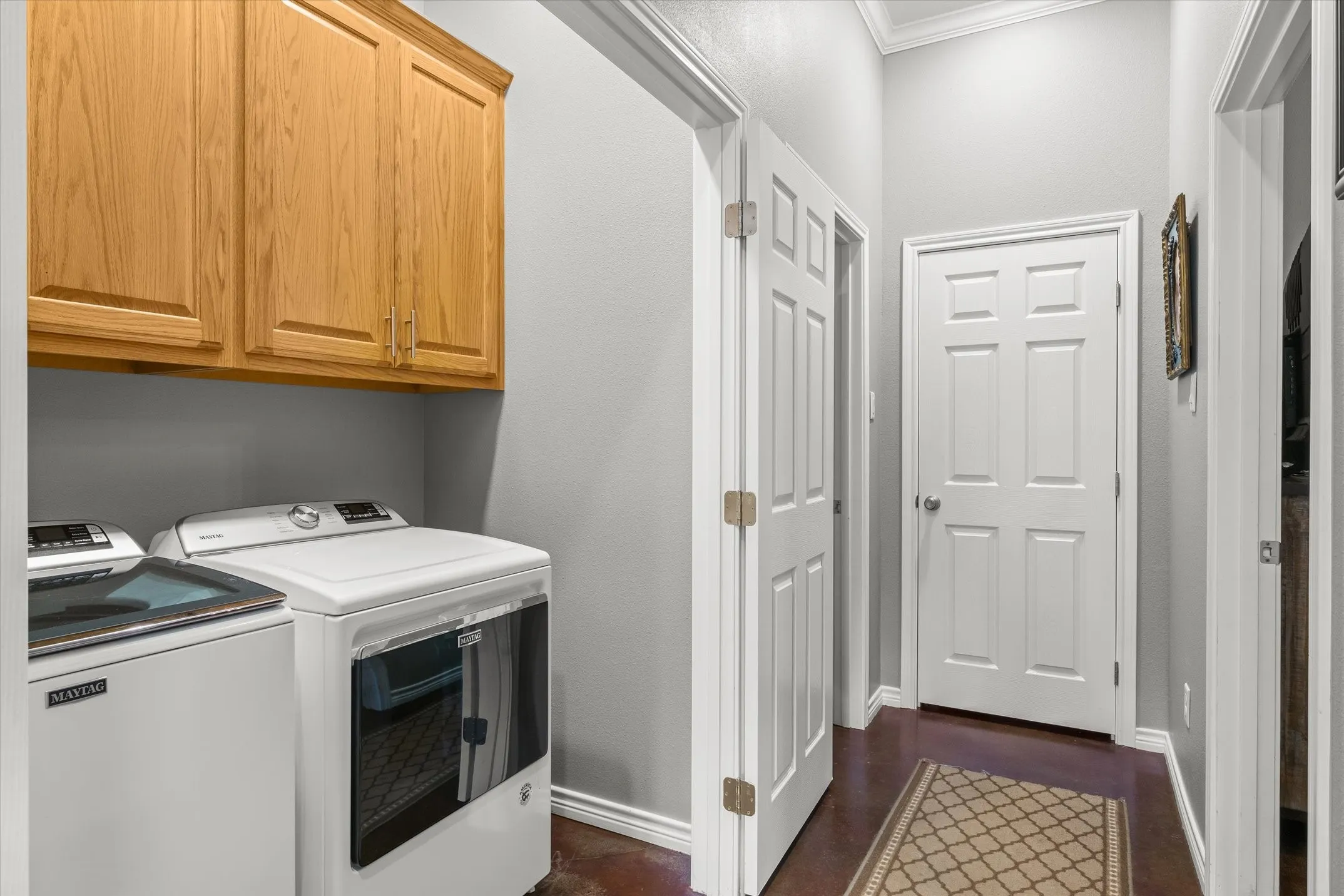 Laundry area in the hallway