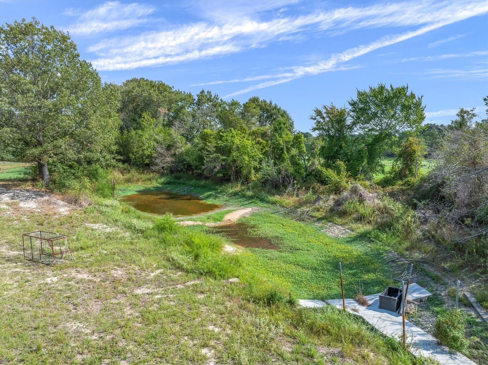Pond is large when full