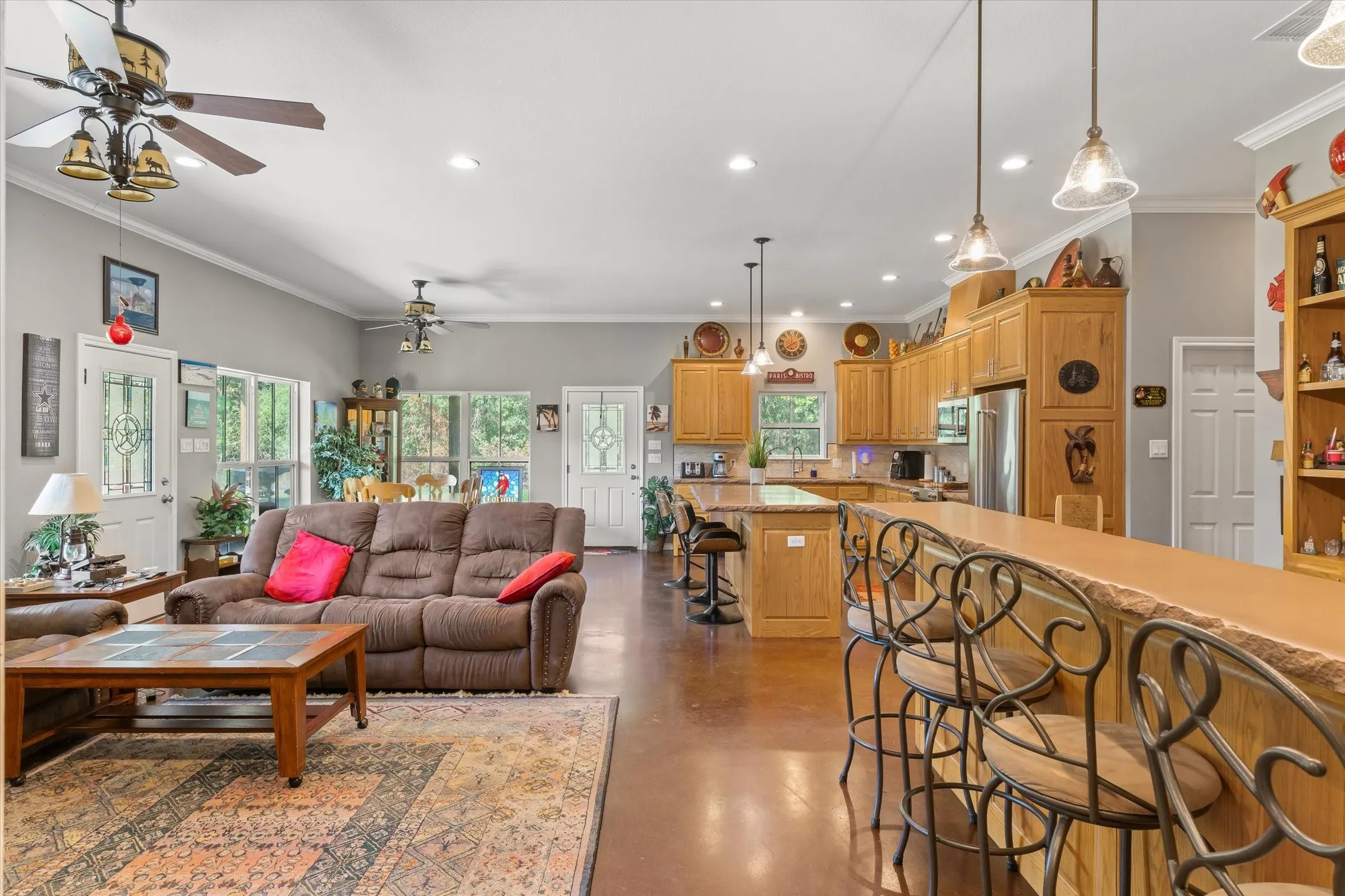 This is a fantastic space with large windows allowing natural light in