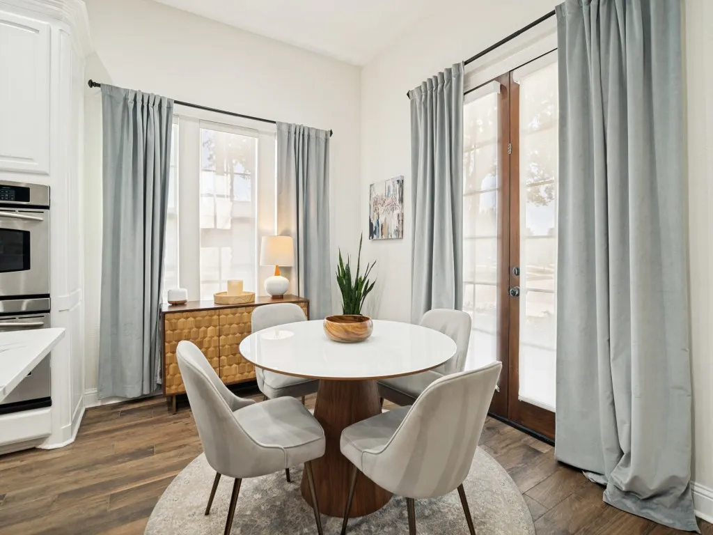 Breakfast area with abundant natural light.