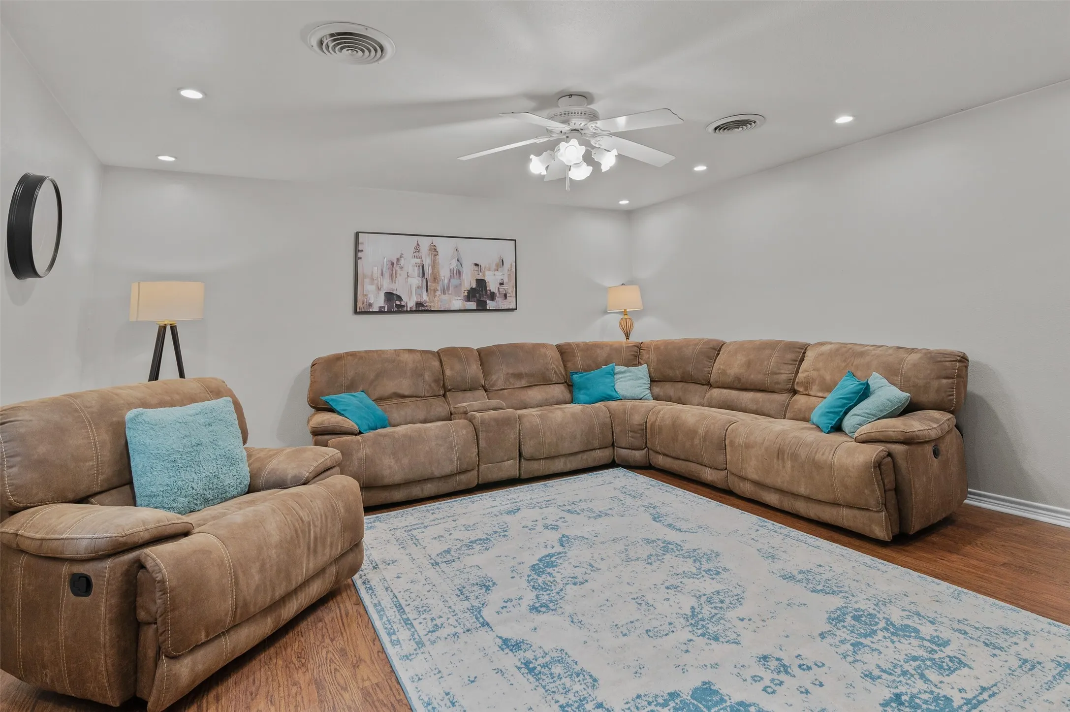 One of two living areas
