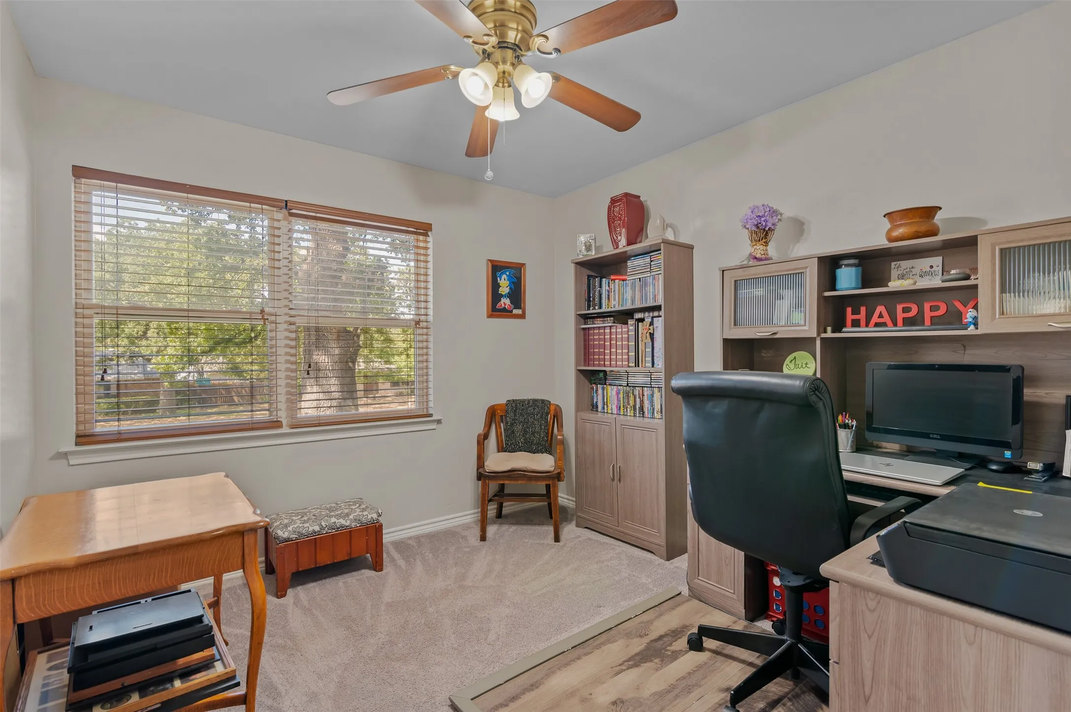 Bedroom 2 currently utilized as an office