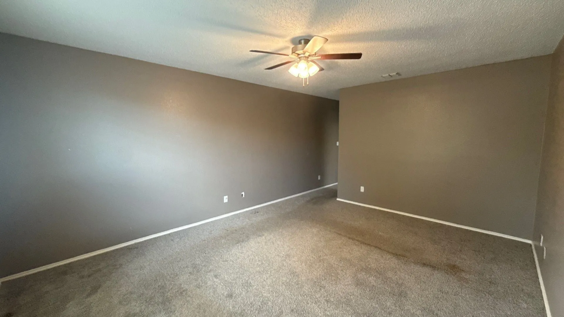 Ceiling fan with integrated lighting