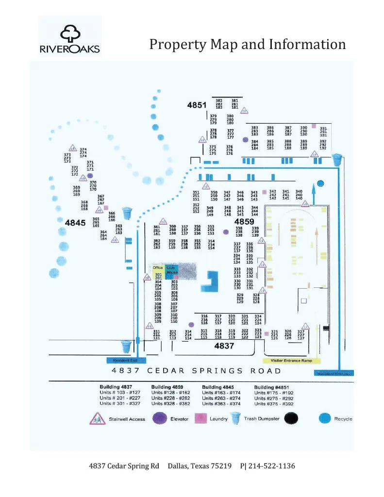 Elevator access map