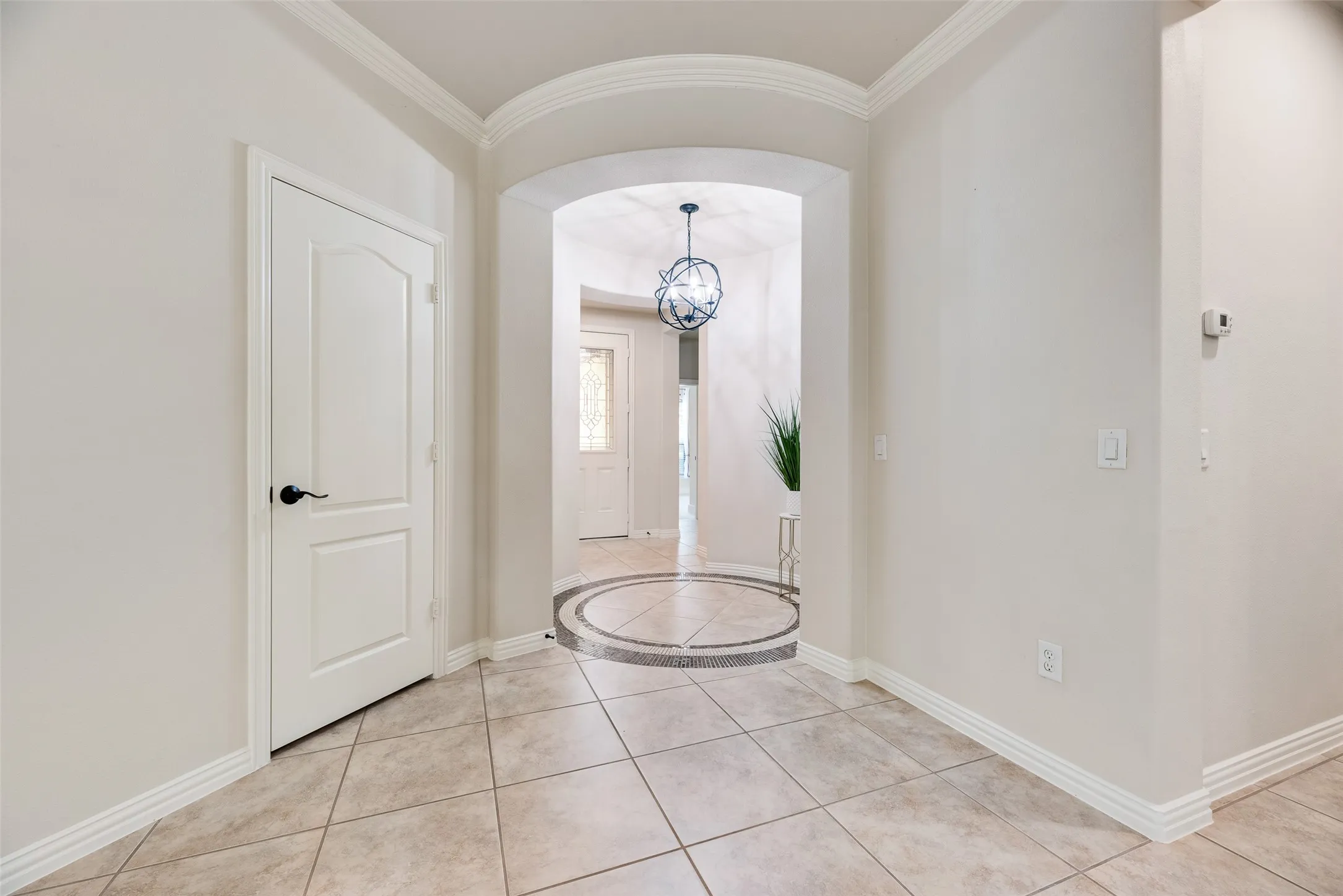 Beautiful entry Rotunda with mosaic tile floors