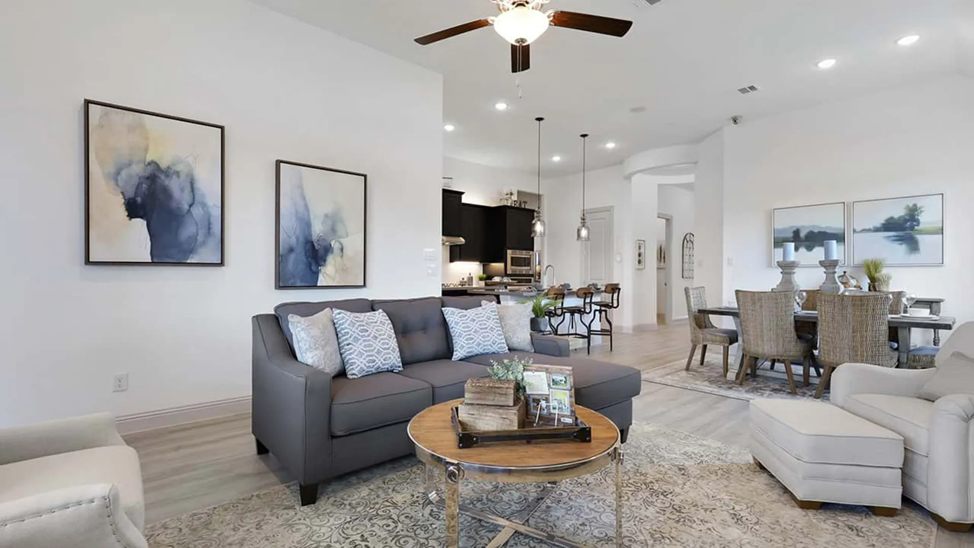 Model home photos of similar floorplans, not pictures of actual home.
