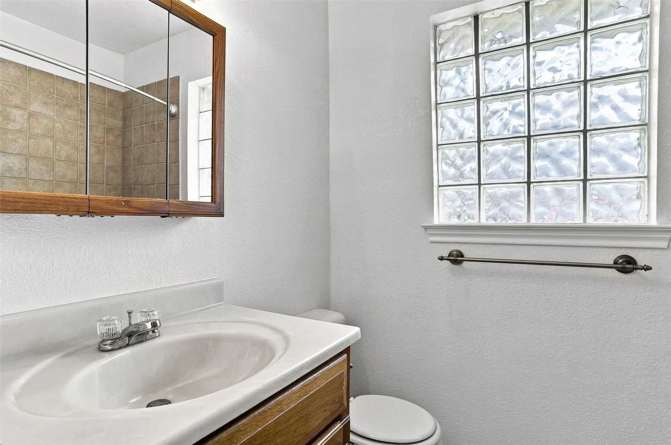 Walking into bathroom