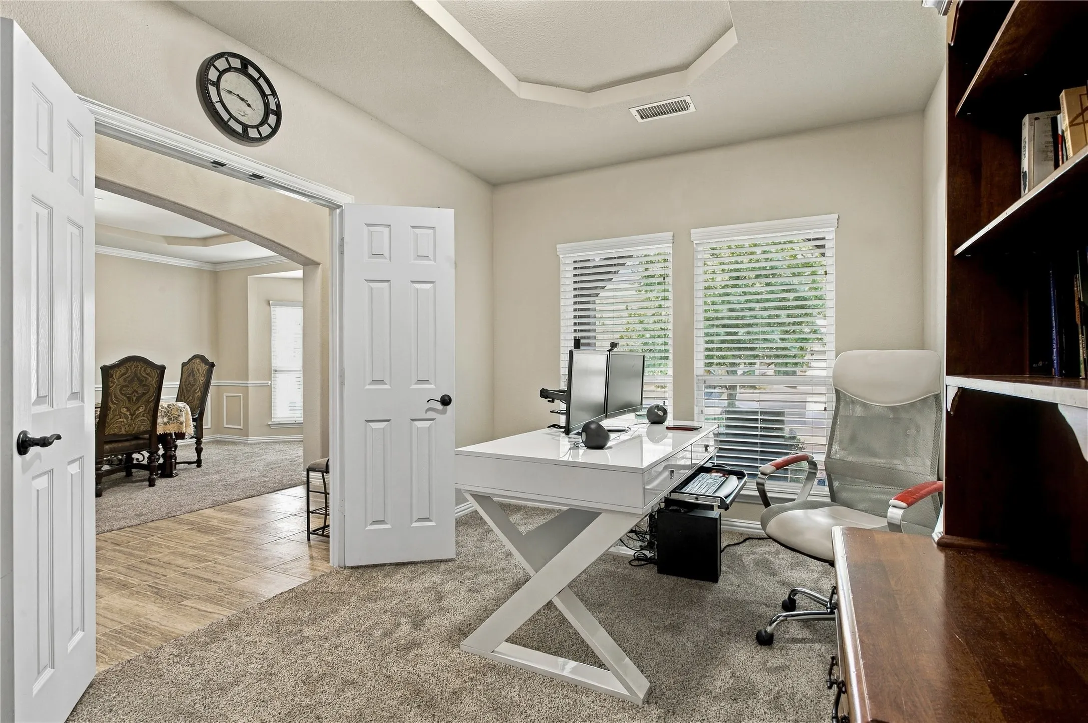 Secondary bedroom on the 1st floor currently being used as an office.