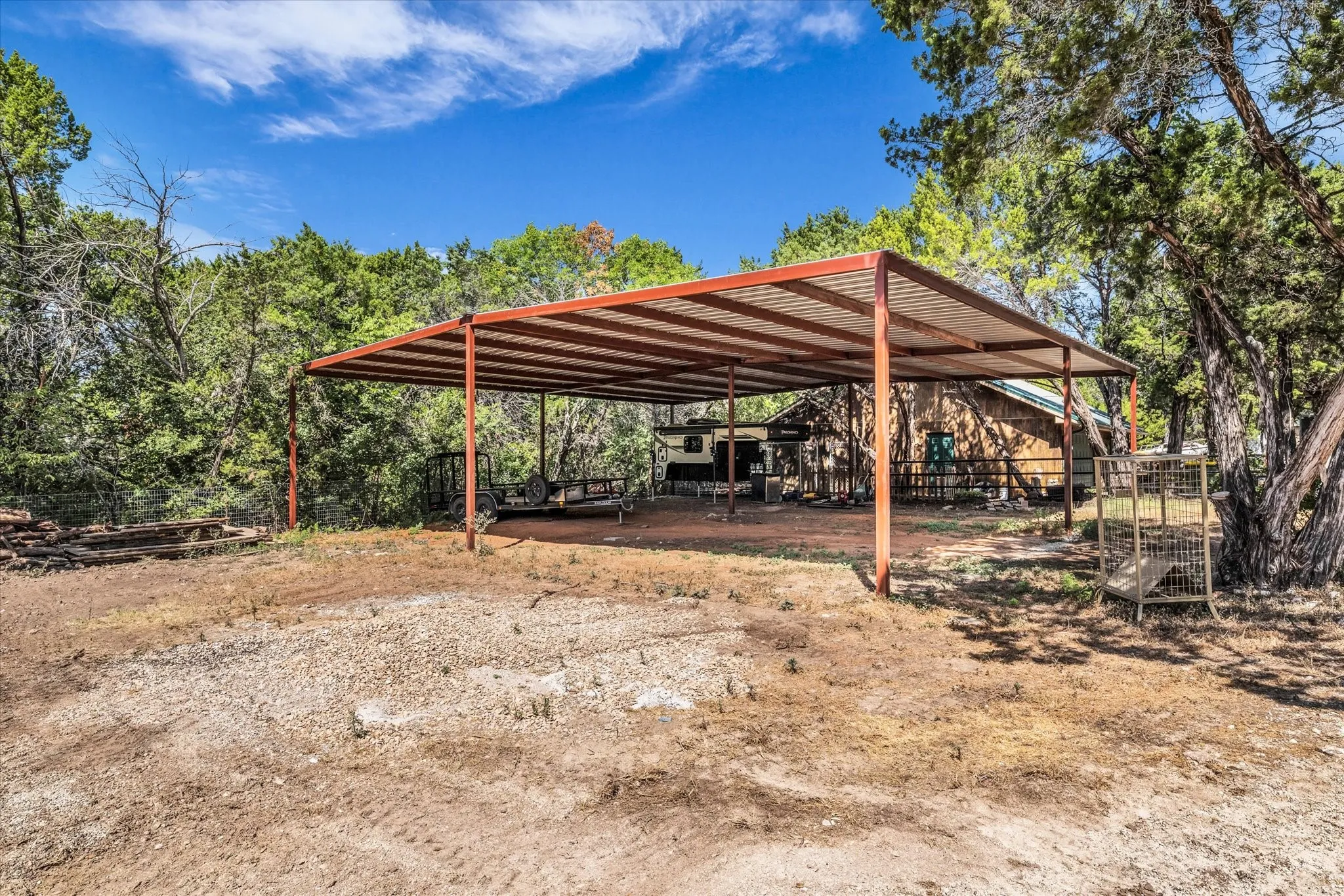 Put some sides on this and make a nice workshop or dry boat storage.