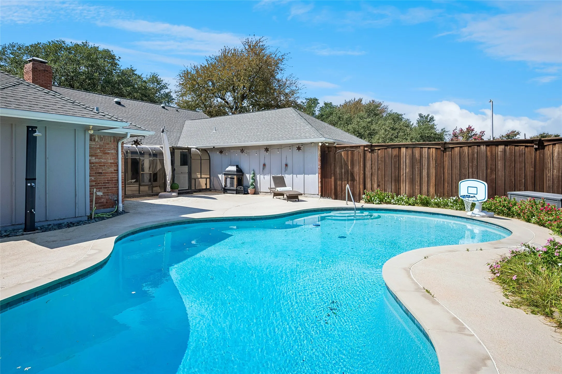 With our long Texas summers, the pool will beckon you outdoors.
