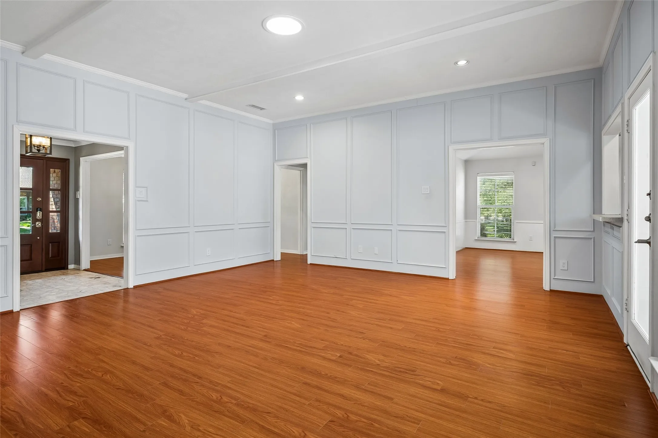 Plenty of natural light in the living room greets you as you enter.