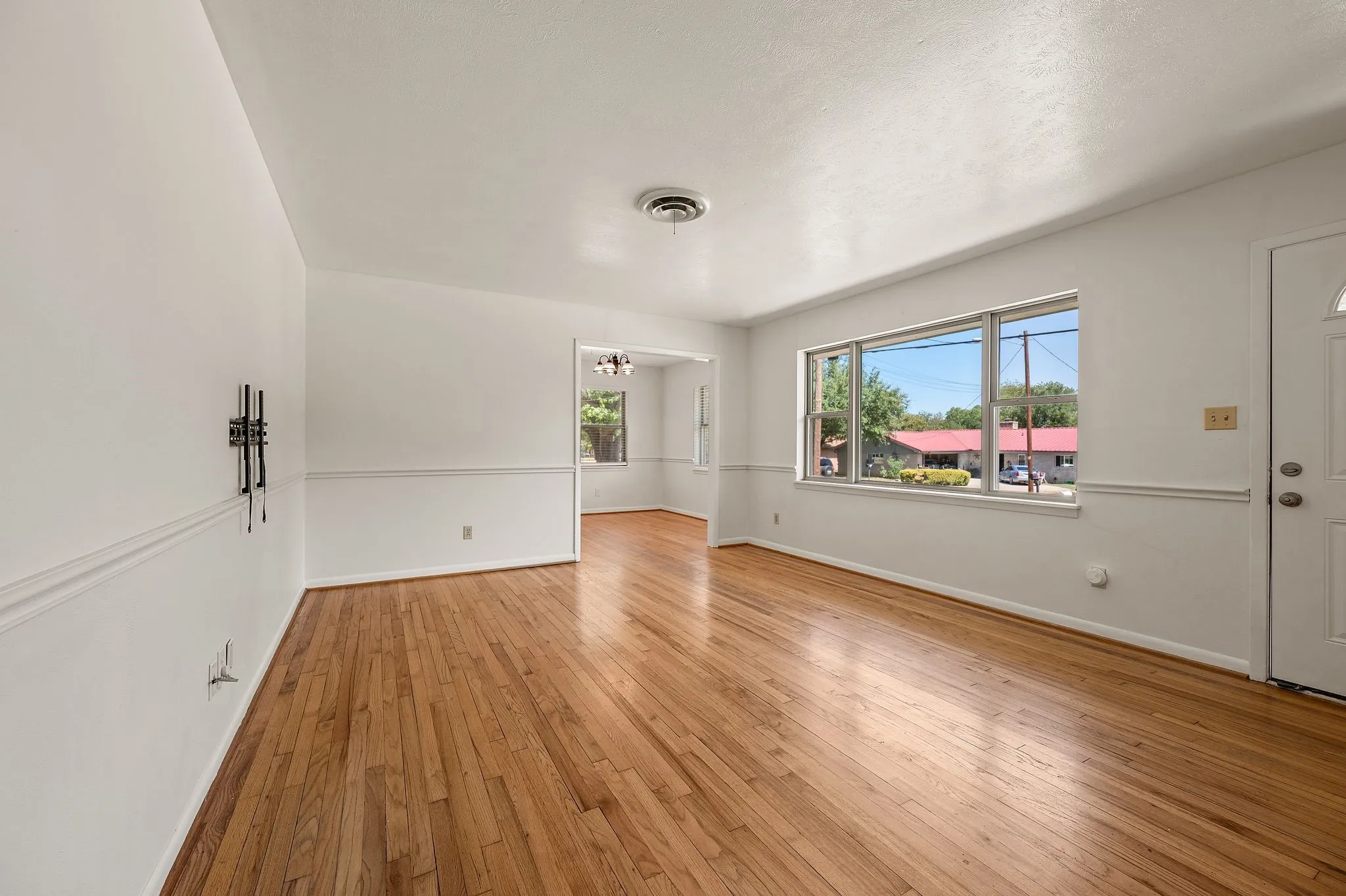 Living Room with Hardwood Floors & Lots of Natural Light