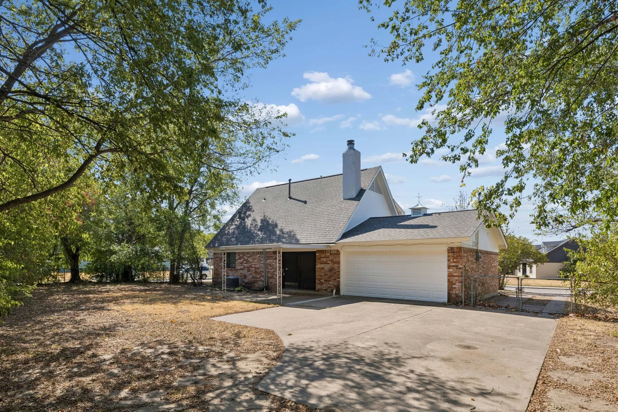 Extra parking room outside the attached two car garage