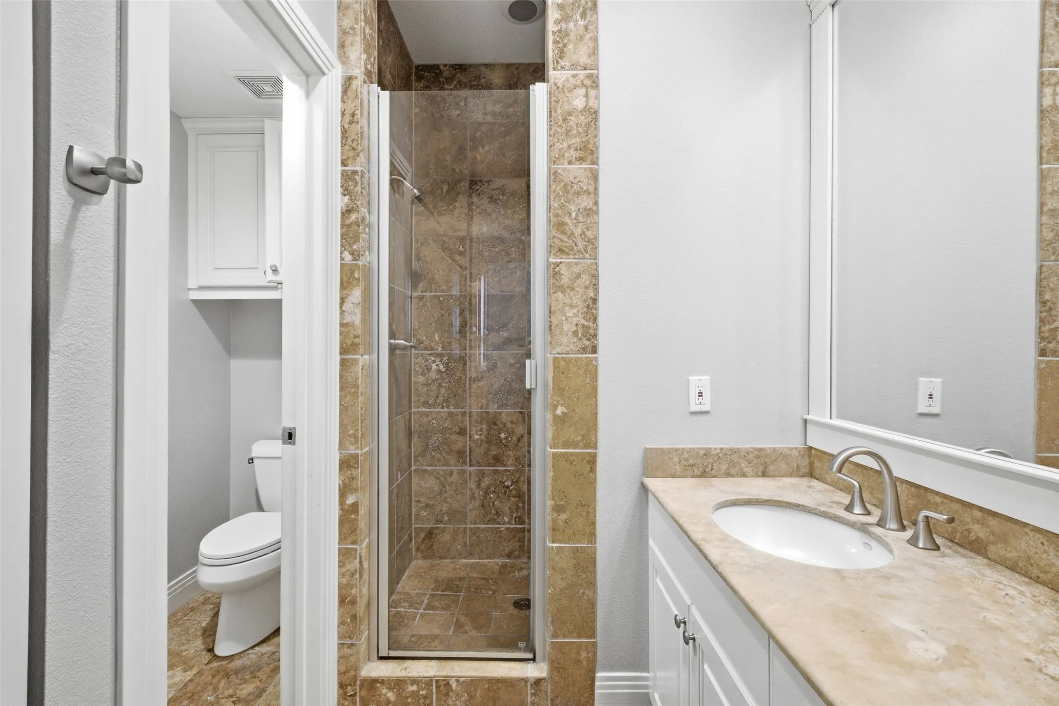 A full bath on the entry level turns that flex room into a true guest suite