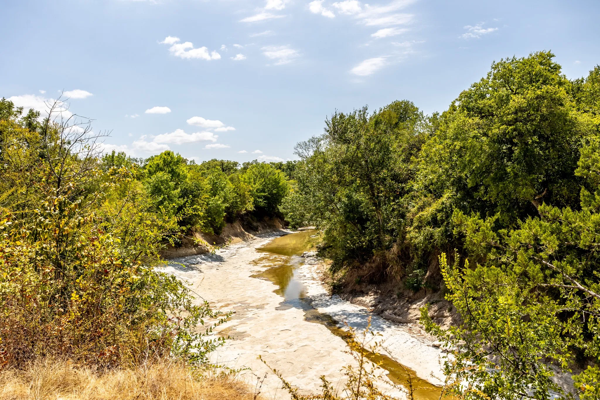 Creek is a little low but normally has more water.