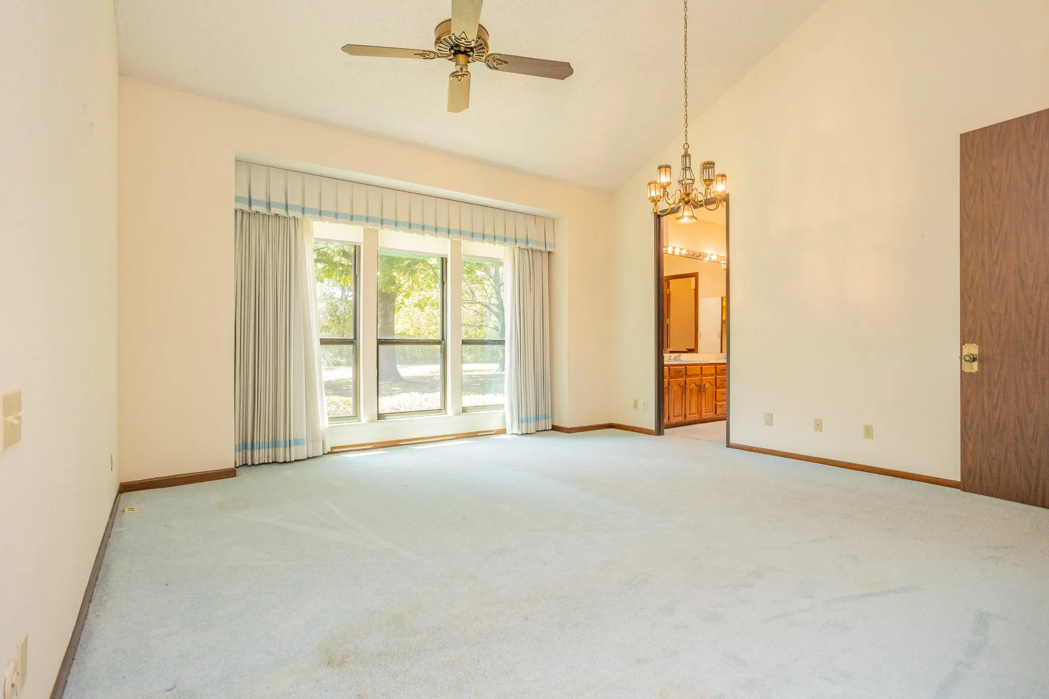 Master bedroom showing bath entrance.