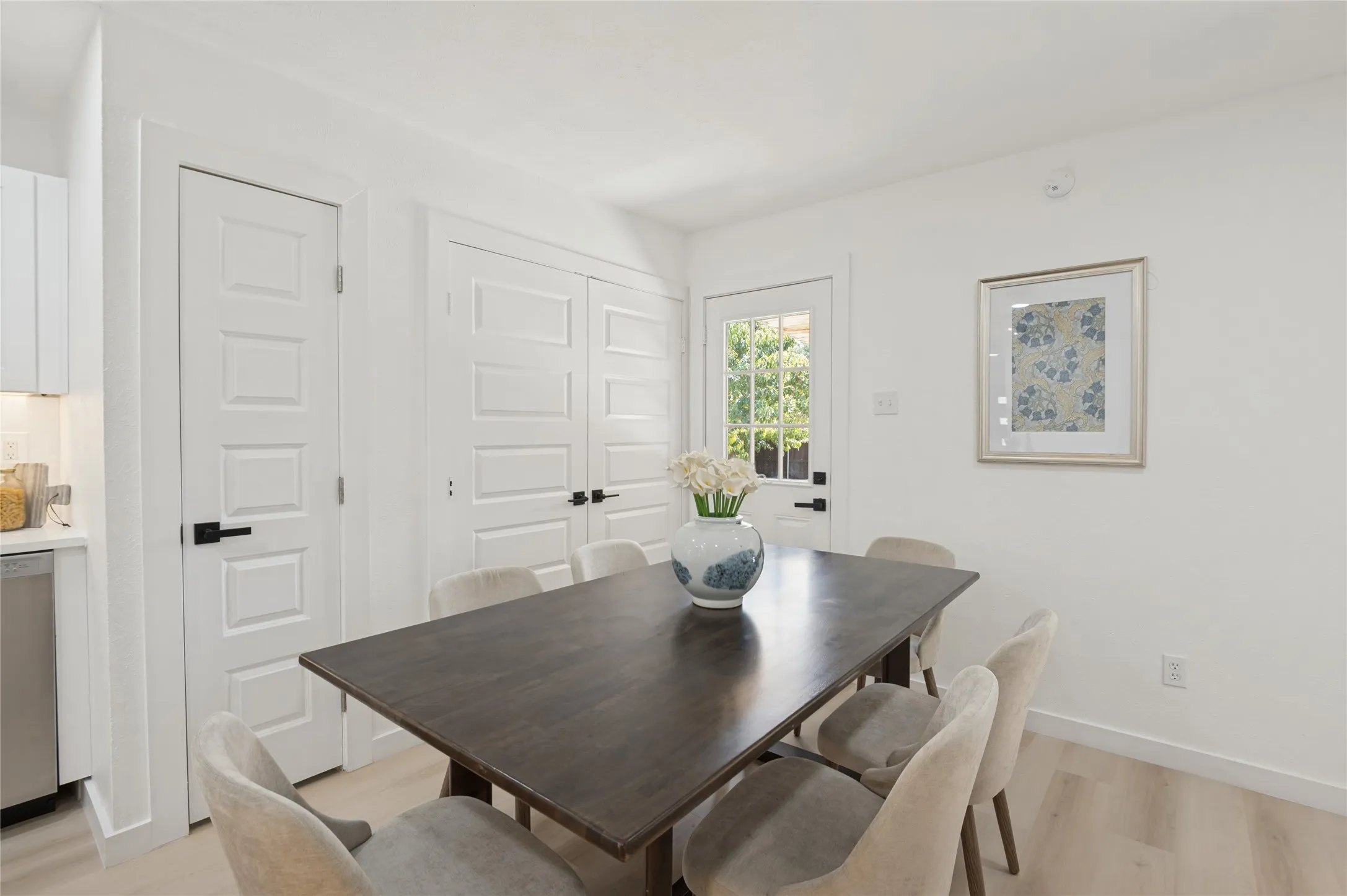 Light wood-finish flooring