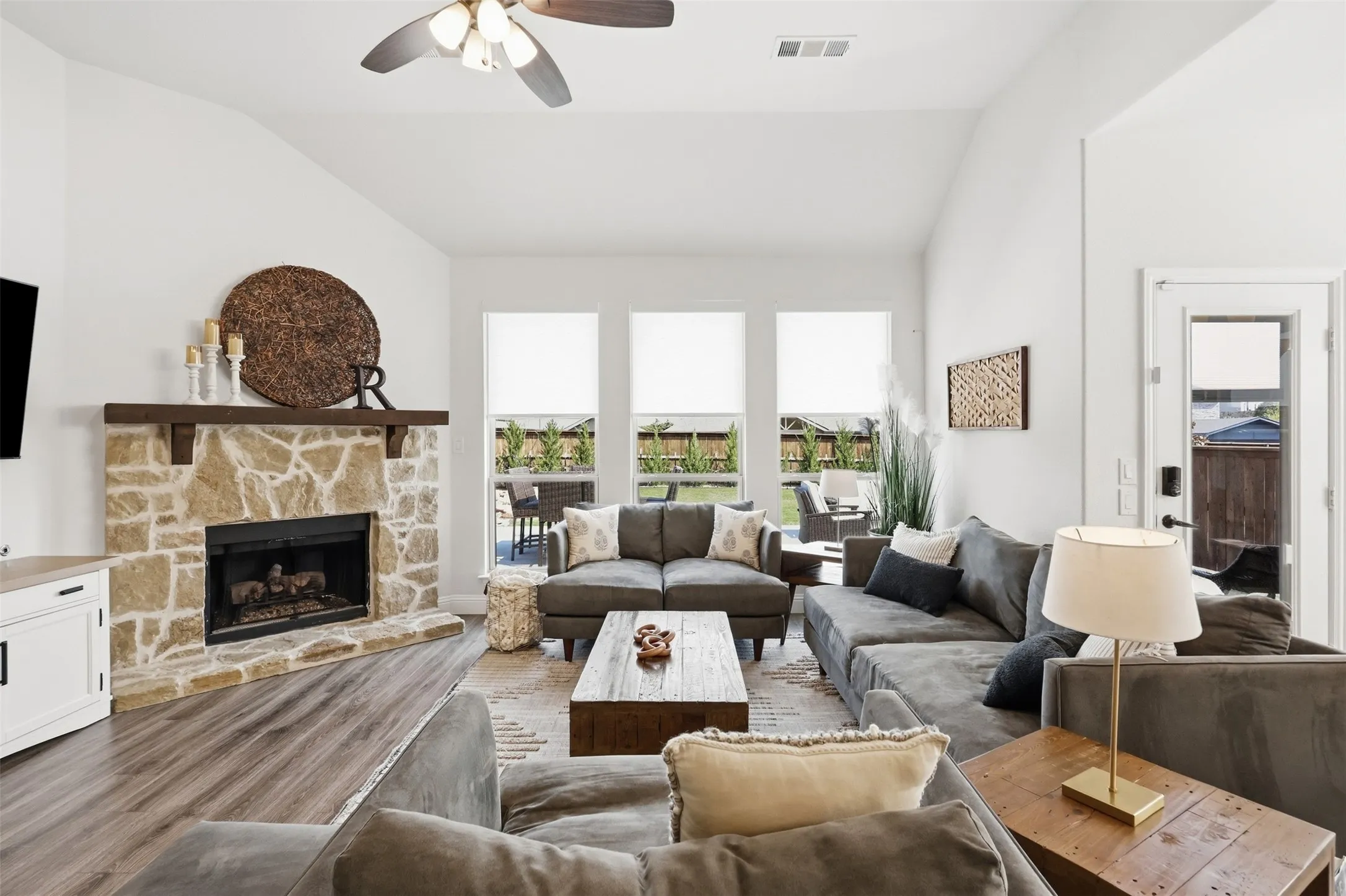 Access to your oversized backyard just off the living room