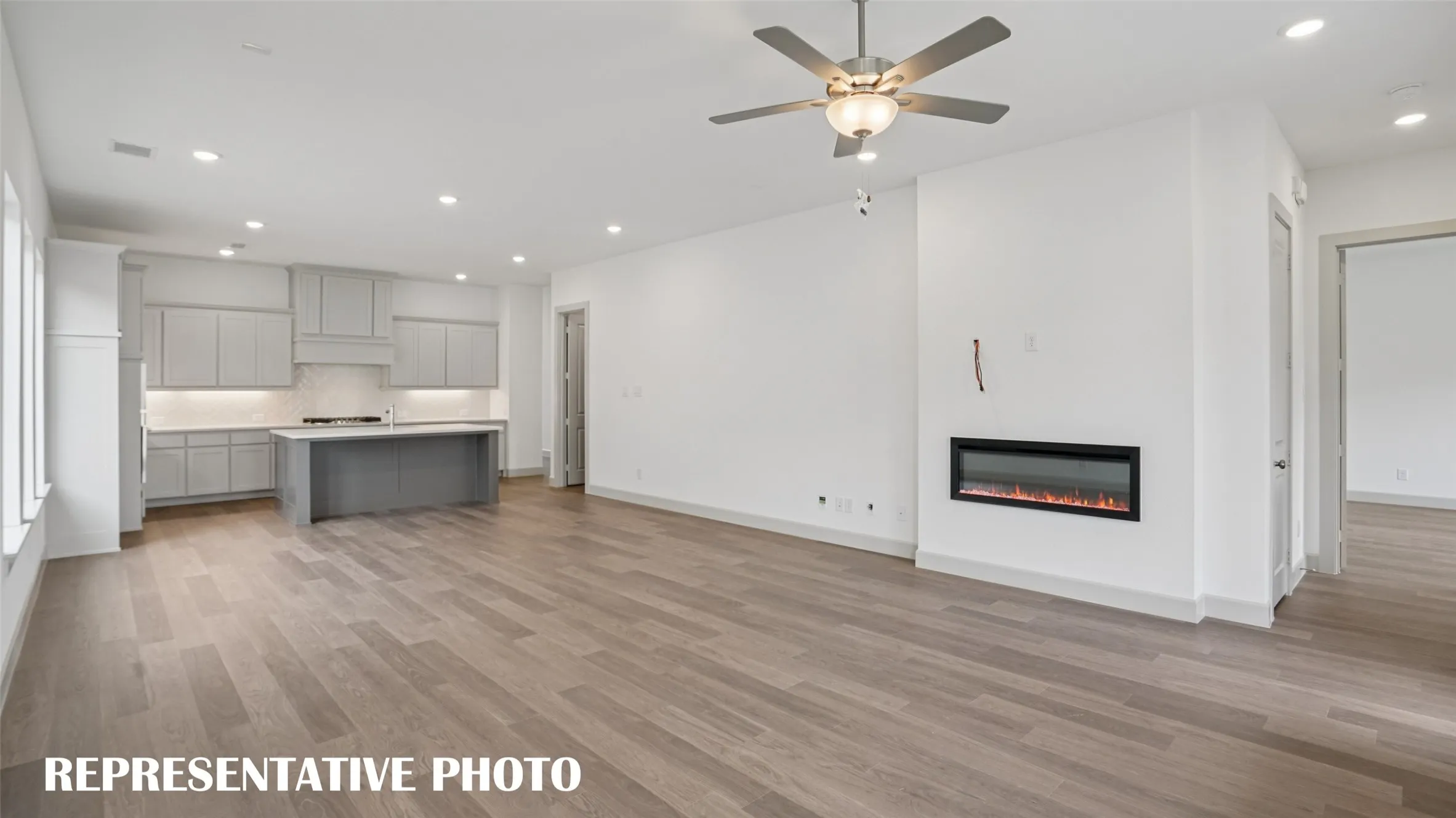 The open and flowing floor plan in our Brice III home was designed for entertaining!  REPRESENTATIVE PHOTO