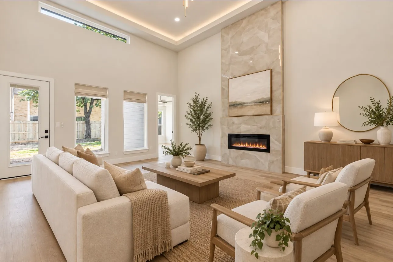 Digital staging, living room