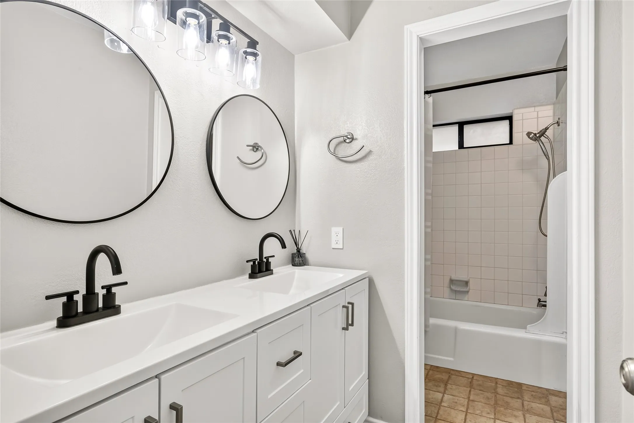 This bathroom has direct access from bedroom #3 & #4