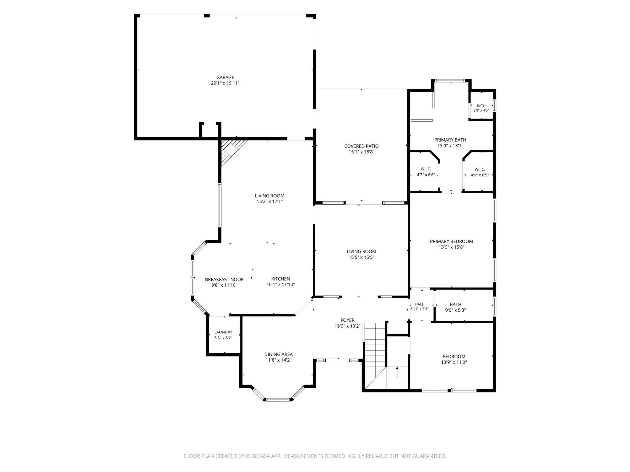 First floor plan with room dimensions.