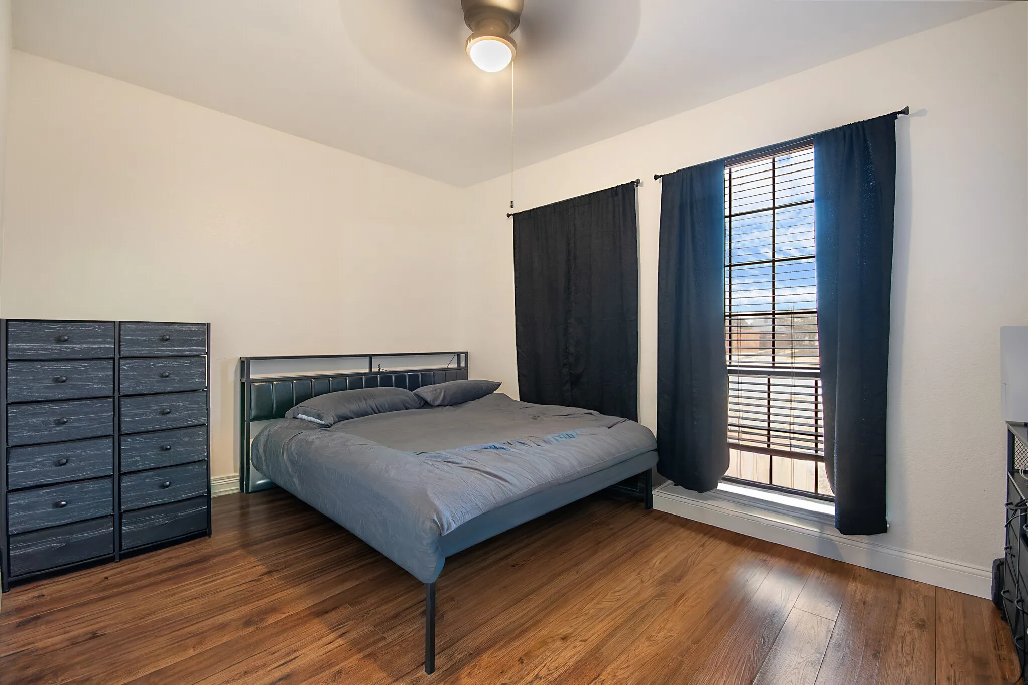 Secondary bedroom, large enough for two beds.