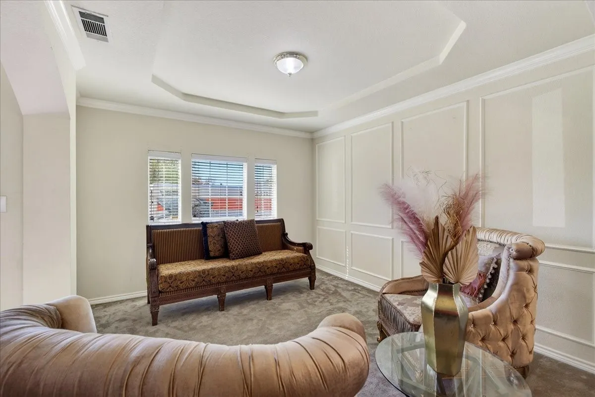Front formal stacked living room