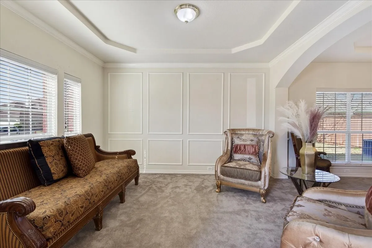 Front formal stacked living room