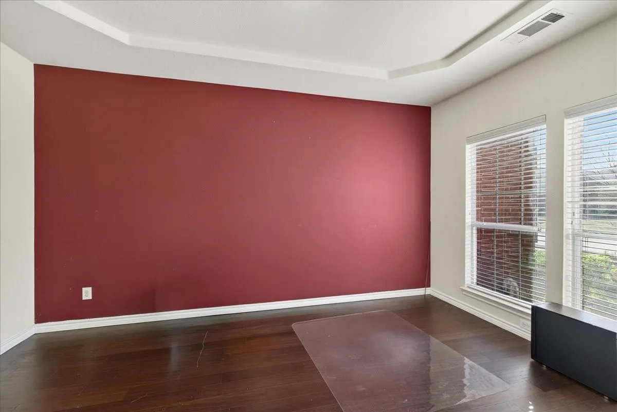 Study located as you enter the home across from the stacked formals, great location for a home office.